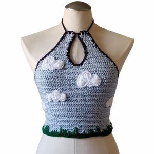 Crochet scenic cut out halter top!